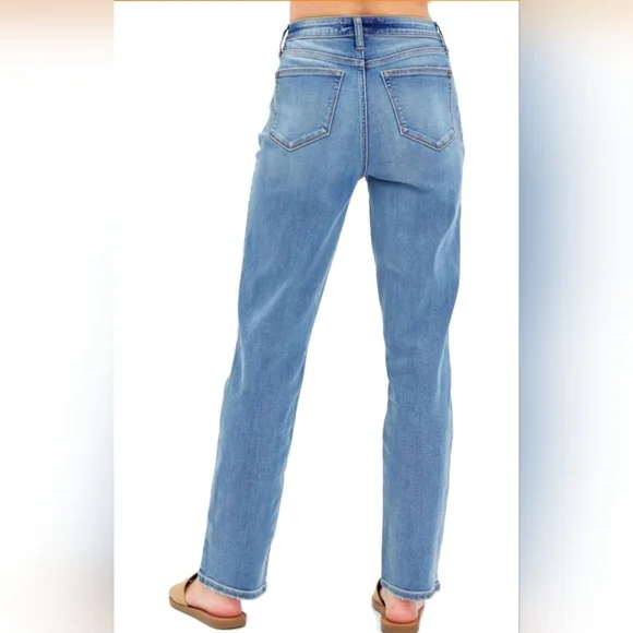 Judy Blue High Rise Classic Straight Fit Jeans No Distressing Regular Plus NEW - Picture 10 of 16